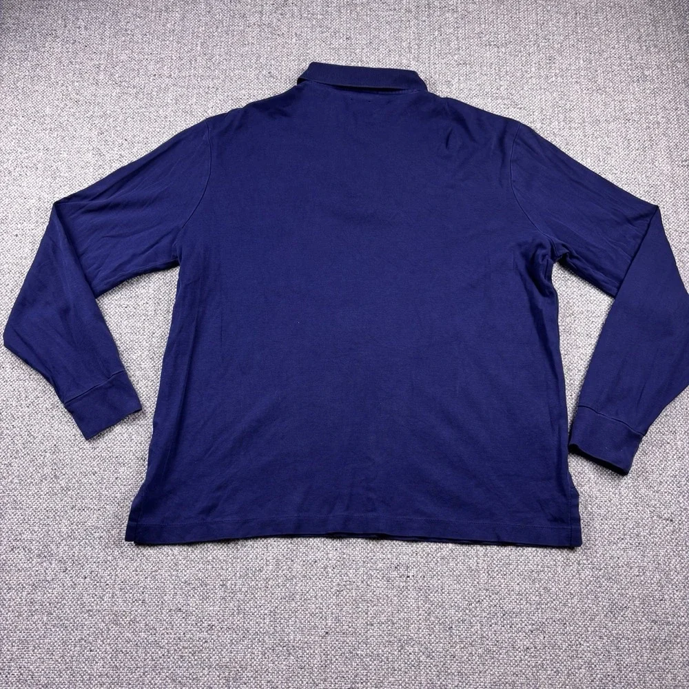 Polo Ralph Lauren Men's Classic Fit Interlock Soft Long Sleeve Navy Polo Sz M